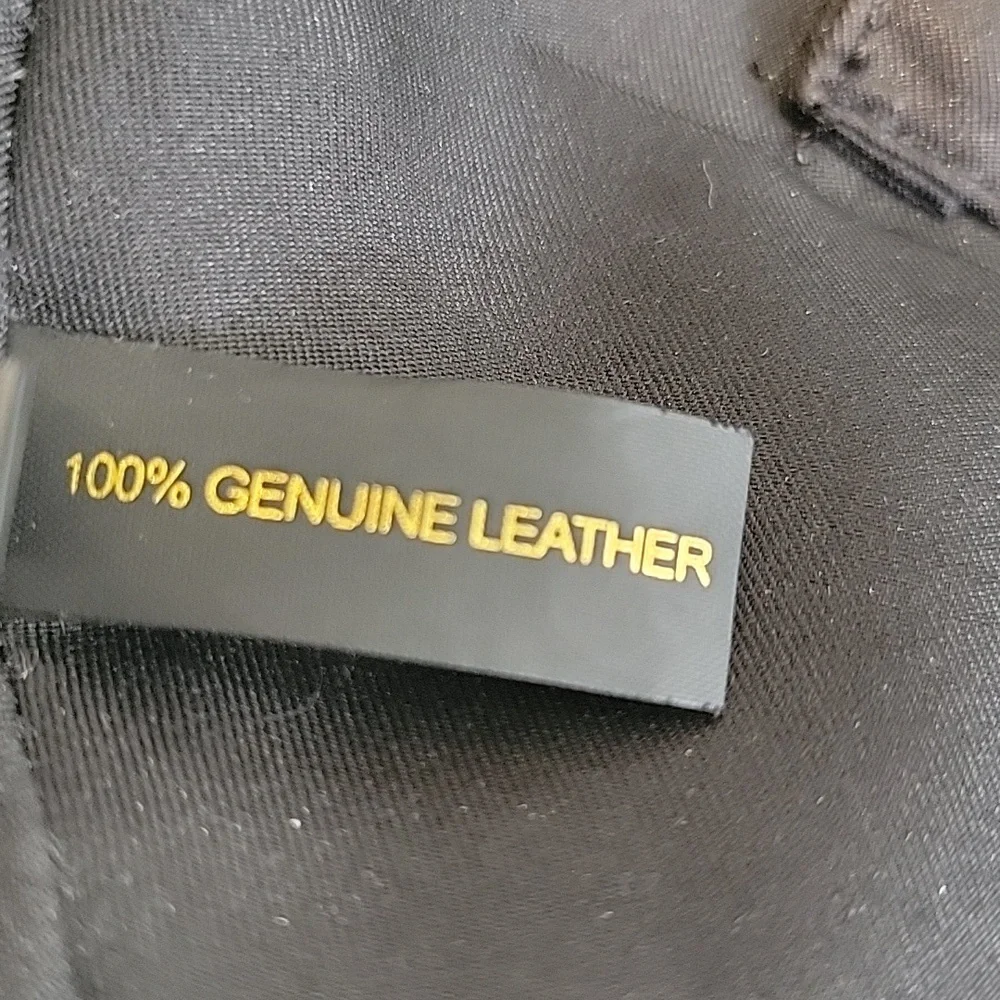 Black Studded Leather Crossbody Bag - Picture 13 of 13